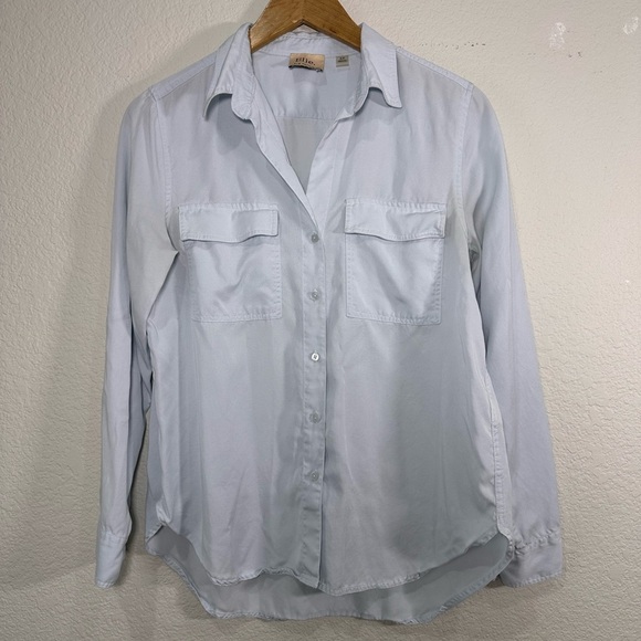 Elie Light Blue Button-Up Shirt Women's S/P - Picture 1 of 7